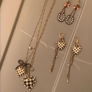 Betsey Johnson necklace and earrings